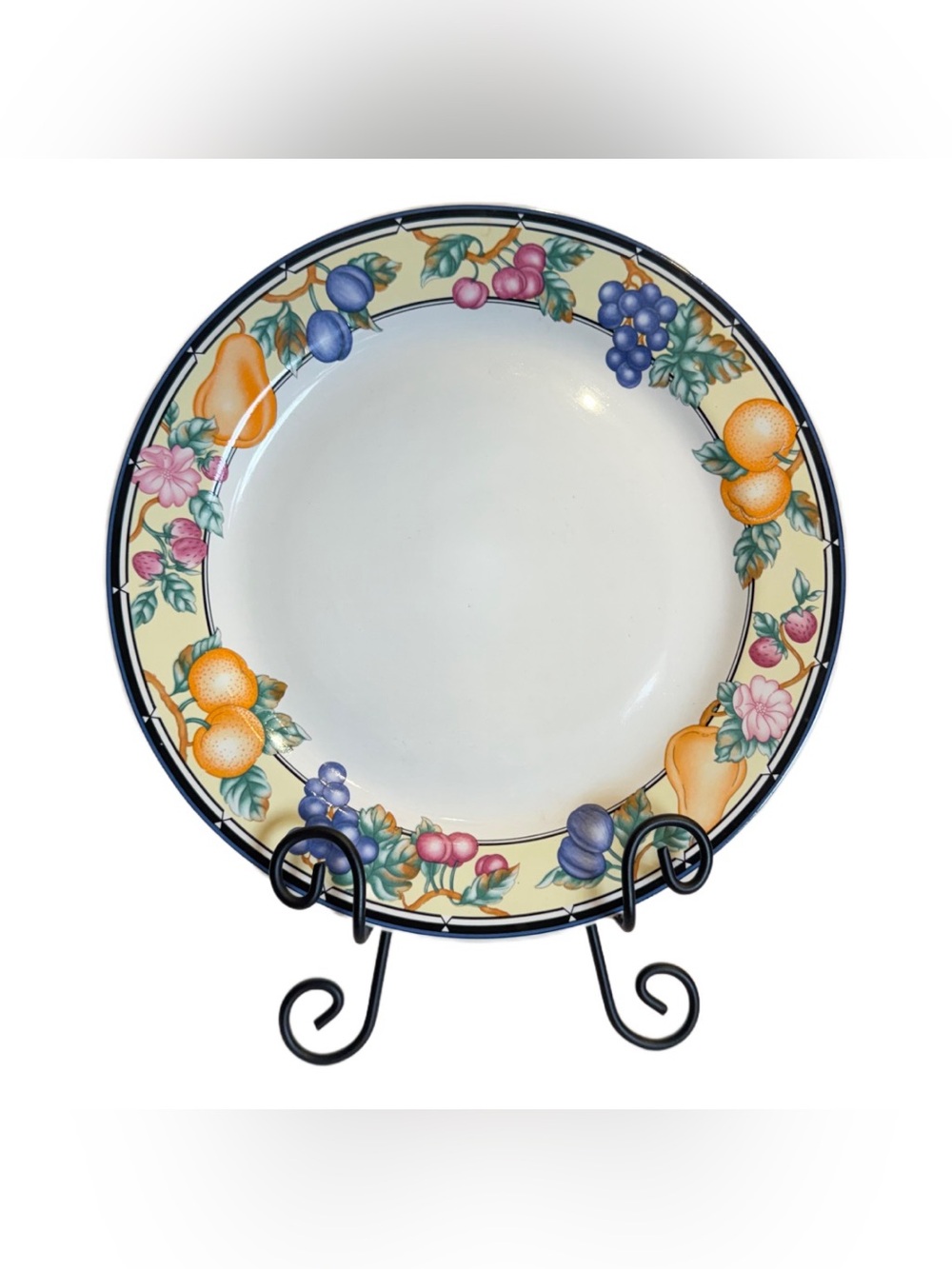 One ONEIDA Select Chop Plate Stoneware Orchard Pattern 12" Discontinued